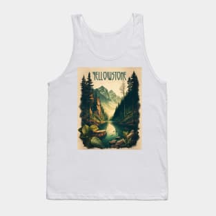 Yellowstone River Vintage Travel Art Poster Tank Top